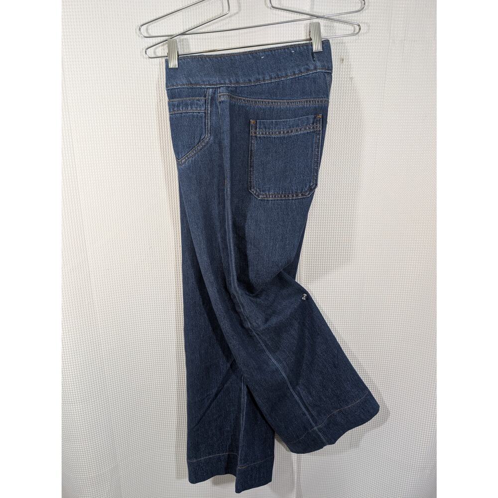 LOFT! SUPER CUTE WIDE LEG, HIGH WAIST SKY BLUE DENIM WIDE WAISTBAND JEANS! SZ 2 - Picture 10 of 12